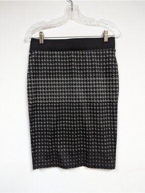 Stretchy Pencil Skirt Size S Light & Dark Gray No Slit Small